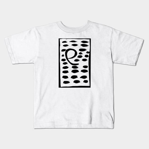 The painting of the letter e  lowercase Kids T-Shirt by the_spiritual_view